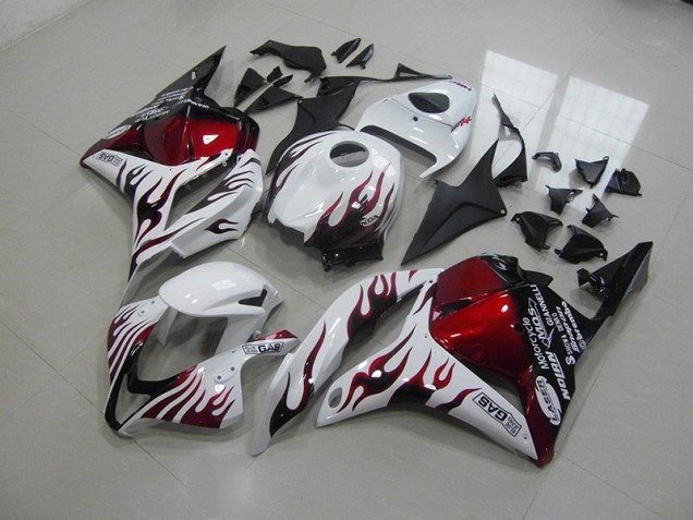 2009-2012 Red Black Flame Honda CBR600RR Motorcycle Fairings