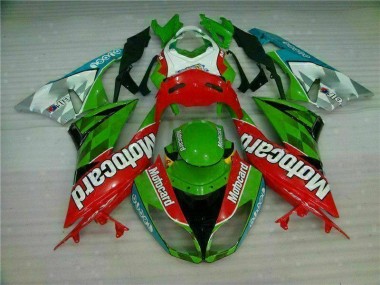 2009-2012 Red Green Motocard Kawasaki Ninja ZX6R Motorcycle Fairings