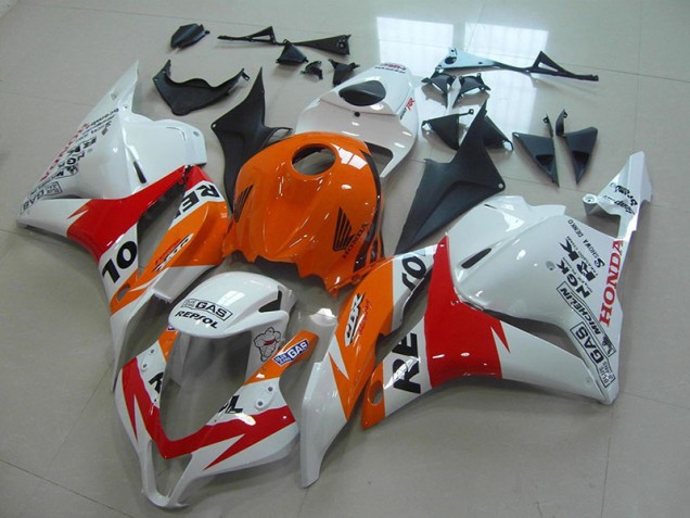 2009-2012 White New Repsol Honda CBR600RR Motorcycle Fairings