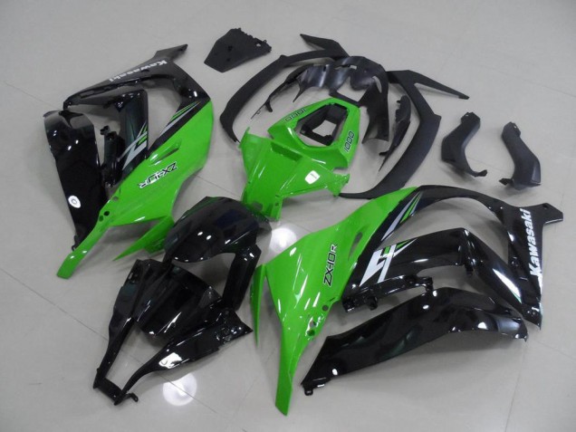 2011-2015 Green and Black Kawasaki Ninja ZX10R Motorcycle Fairings