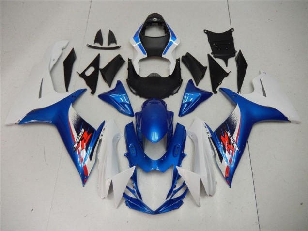 2011-2020 Blue White Suzuki GSXR 600/750 Full Fairing Kit