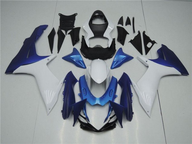 2011-2020 White Blue Suzuki GSXR 600/750 Motorcycle Fairings