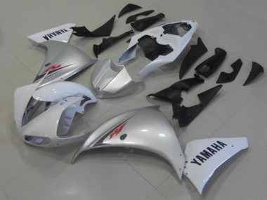 2012-2014 White Silver Yamaha YZF R1 Motorcycle Fairings