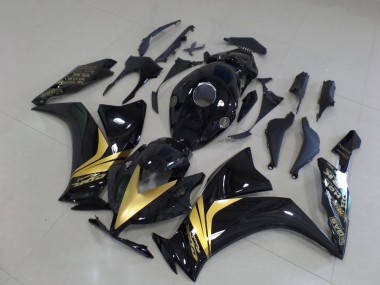 2012-2016 Glossy Black Gold Sticker Honda CBR1000RR Motorcycle Fairings