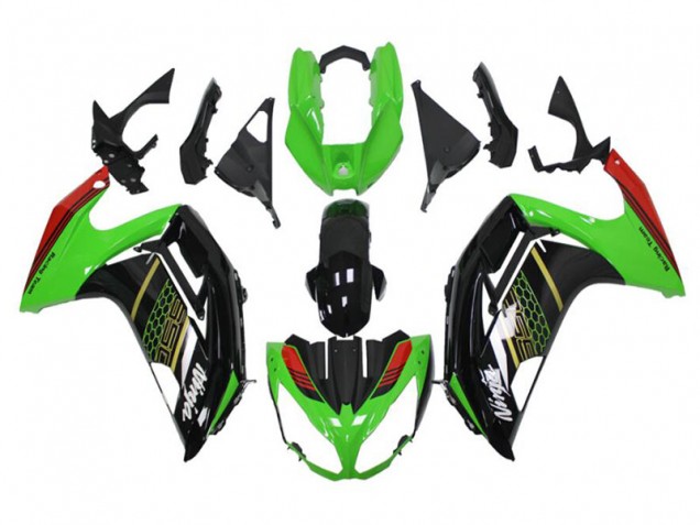 2012-2016 Green Black Kawasaki Ninja EX650 Motorcycle Fairings