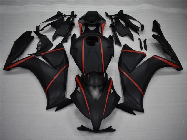 2012-2016 Matte Black Red Honda CBR1000RR Motorcycle Fairings