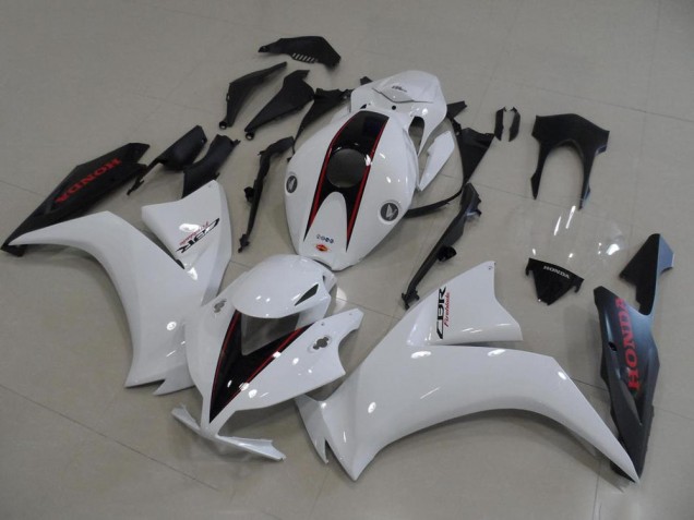 2012-2016 White and Matte Black OEM Style Honda CBR1000RR Motorcycle Fairings