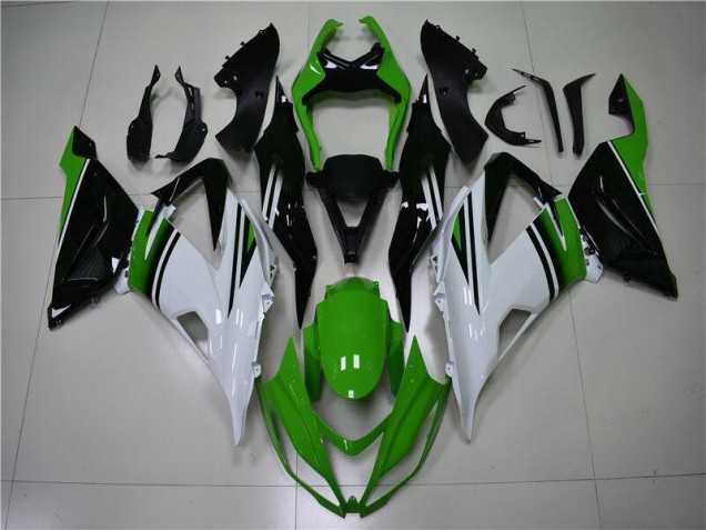 2013-2018 Green White Black Kawasaki Ninja ZX6R Motorcycle Fairings