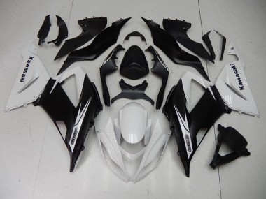 2013-2018 White Black Kawasaki Ninja ZX6R Fairing Kit