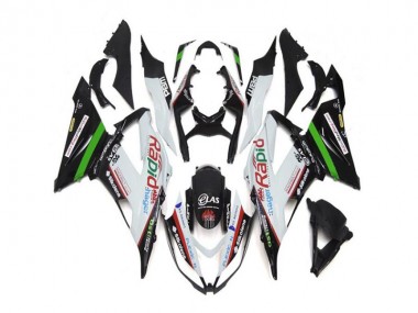 2013-2018 White Black Kawasaki Ninja ZX6R Motorcycle Fairings