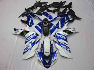 2015-2018 White Monster Yamaha YZF R3 Motorcycle Fairings