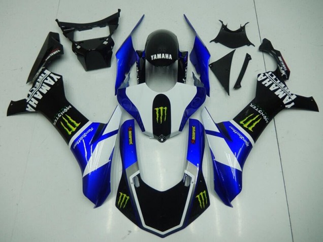 2015-2019 Black Blue Monster Yamaha YZF R1 Motorcycle Fairings