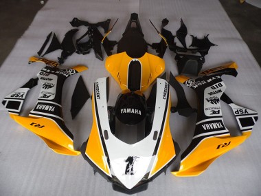 2015-2019 Yellow White Black Yamaha YZF R1 Motorcycle Fairings